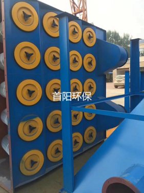遂宁家具厂400斜插式滤筒除尘器抛光打磨过滤粉尘效果吸收实物图